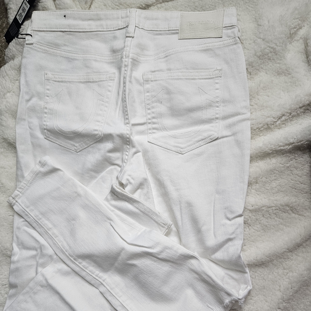 ♡White Halle True Religion Jeans | Light Ripped | Skinny Jeans | High / Mid Rise - Picture 4 of 7